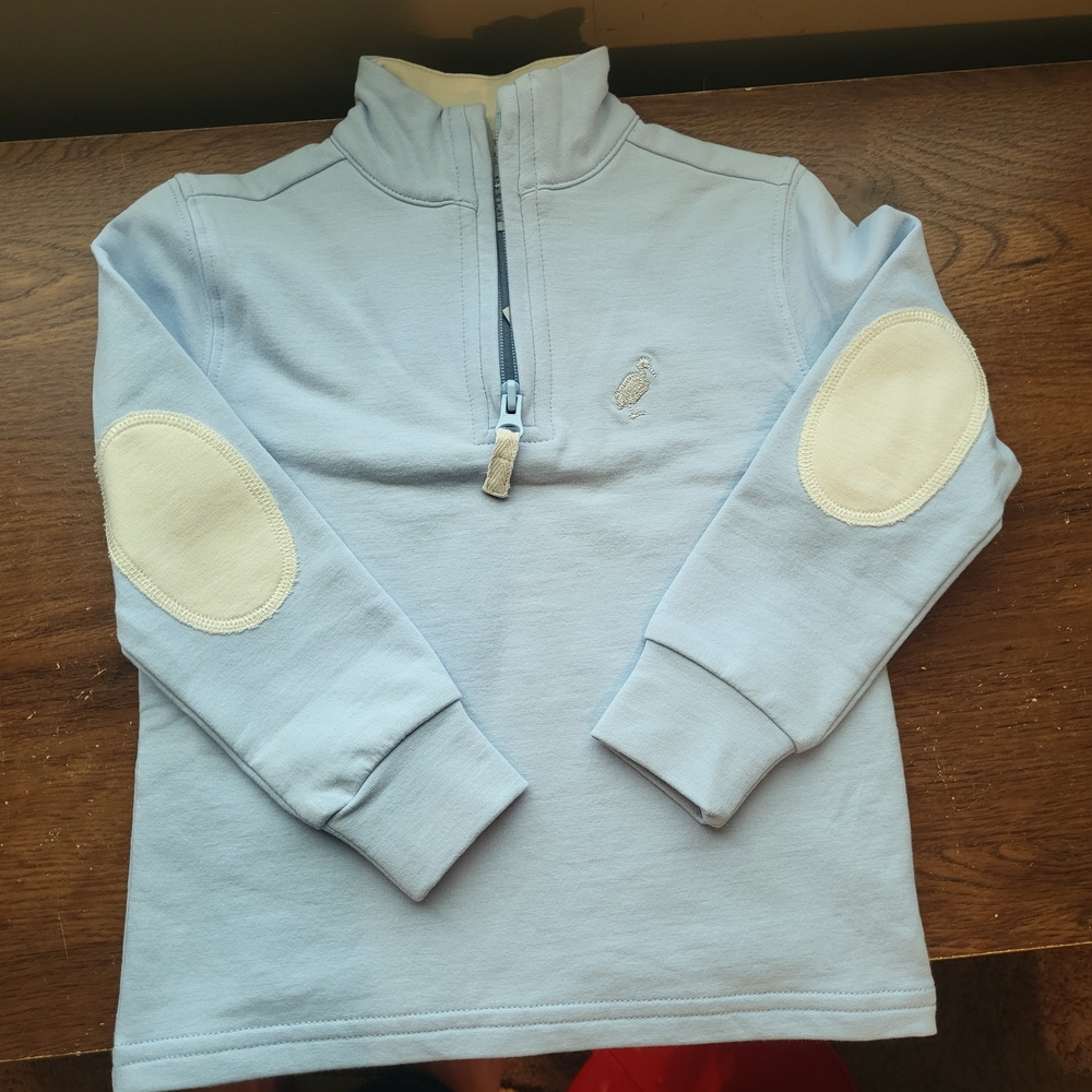 The Beaufort Bonnet Company Light Blue Quarter-Zip Kids Sweatshirt